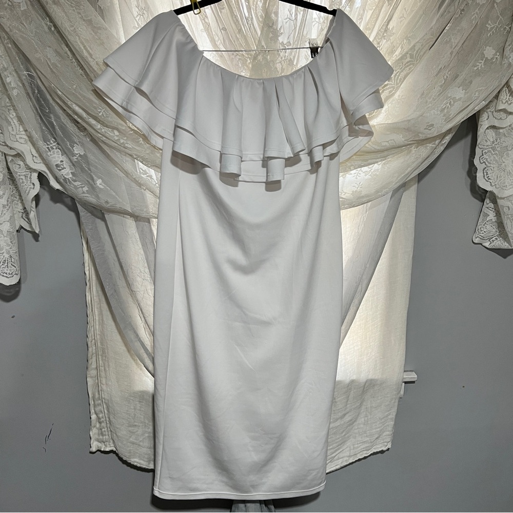 Elegant White Off-Shoulder Dress